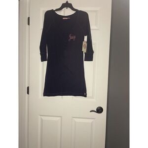 Juicy Couture Pajamas Large Navy With Pink Graphics Nwt Msrp $65.00